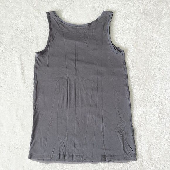 Ann Taylor Loft Tank Top Womens Size S Tiered Straps Sleeveless Dark Gray Knit - Picture 5 of 10